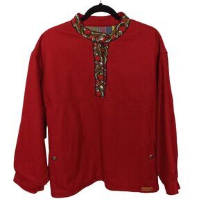 Lupo Jacket Mens S Red Wool Flannel Coat Pullover Nordic Outdoor Vintage